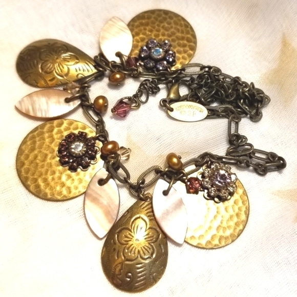 Liz PALACIOS Spectacular Borealis Pink Orange Necklace - Picture 3 of 8